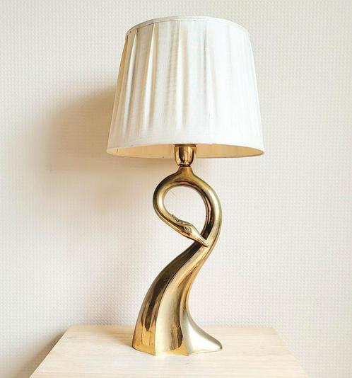 Prachtig vintage italiaans design massief koperen lampenvoet, Antiek en Kunst, Antiek | Verlichting, Ophalen of Verzenden
