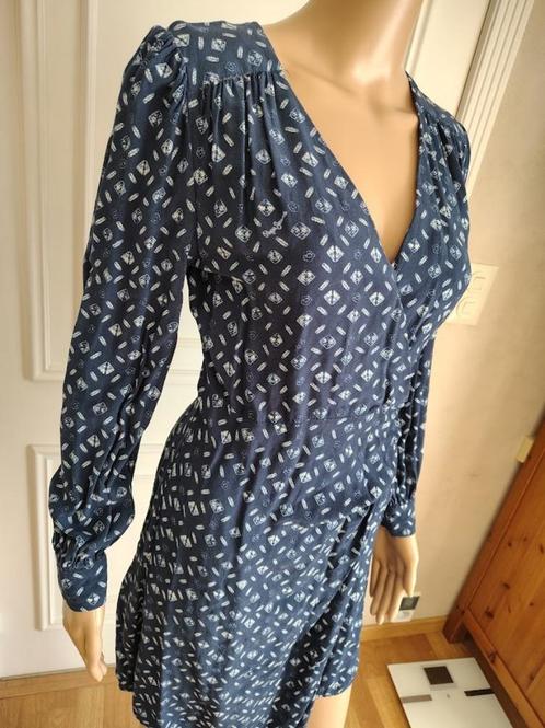 leuk wikkel kleedje van pepe jeans, Kleding | Dames, Jurken, Zo goed als nieuw, Maat 36 (S), Blauw, Knielengte, Ophalen of Verzenden