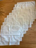 9 Witte katoenen servetten 30x30cm, Ophalen of Verzenden, Nieuw