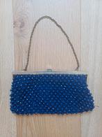 Vintage zakje/parels/blauw, Antiek en Kunst, Ophalen of Verzenden, Dames