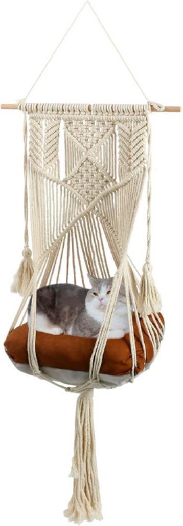 hangmat voor katten, kattenbed, macramé katoenen touw, Enlèvement ou Envoi, Neuf, Coton