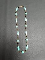 Collier en perles turquoise lazuri, Bijoux, Sacs & Beauté, Colliers, Comme neuf, Enlèvement