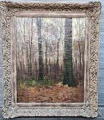 Huile sur toile sous bois signe pierre paulus, Antiek en Kunst, Ophalen