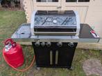 BBQ à gaz Central Park 4 brûleurs avec plancha et réchaud, Tuin en Terras, Gasbarbecues, Ophalen, Zo goed als nieuw, Central Park