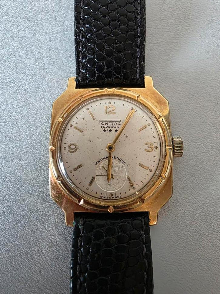 Pontiac Nageur, Bijoux, Sacs & Beauté, Montres | Anciennes | Antiquités, Enlèvement ou Envoi