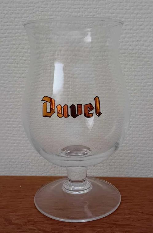Duvel glas (gouden letters), Collections, Marques de bière, Neuf, Verre ou Verres, Duvel, Enlèvement ou Envoi