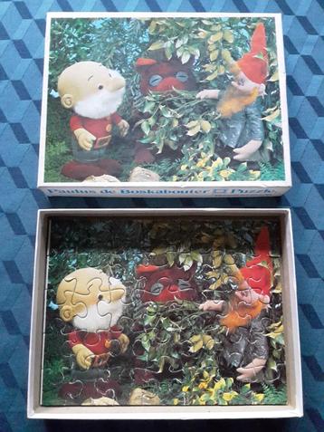 2 Zeer oude Paulus de Boskabouter puzzels, 1974, 35 stukjes, Enlèvement ou Envoi, Utilisé, TV