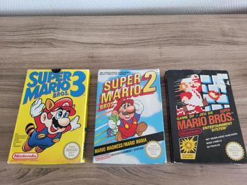 Jeux Nintendo NES Super Mario Bros 1, 2 et 3 beschikbaar voor biedingen