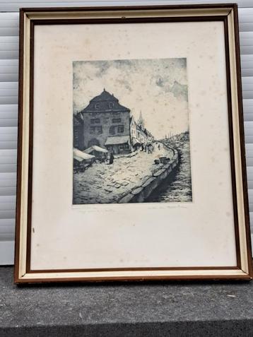 eau forte epreuve d artiste liege signe van den bossche beschikbaar voor biedingen
