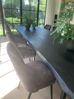 trendy eettafel met 8 stoelen, Ophalen, 100 tot 150 cm, 200 cm of meer, Zo goed als nieuw