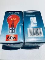 LOT 2 RODE GLOEILAMPEN, Gloeilamp, 60 watt of meer, Nieuw, Ophalen of Verzenden