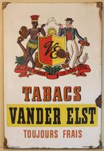 Emaille Reclamebord Tabacs Vander Elst / Emaille Belge 1951, Reclamebord, Gebruikt, Ophalen of Verzenden