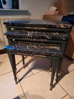 3 marmeren bijzet tafels, Antiek en Kunst, Ophalen