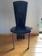 Eetkamerstoelen zwart leder, Huis en Inrichting, Ophalen, Gebruikt, Zwart, Leer
