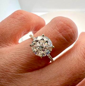 Geel gouden ring met diamant 3.23ct/ certificaat IGI/ nieuw! beschikbaar voor biedingen
