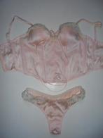 satijn bustier en string, Kleding | Dames, Ondergoed en Lingerie, Verzenden, Setje