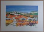 ELLA FORT / PROVENCE FRANCE / KLEURLITHO / 56x76cm / SIG, Enlèvement ou Envoi