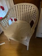 Rieten stoel, Huis en Inrichting, Ophalen, Gebruikt, Wit, Riet of Rotan