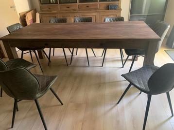 mooie houten tafel 220100, Huis en Inrichting, Ophalen, Zo goed als nieuw