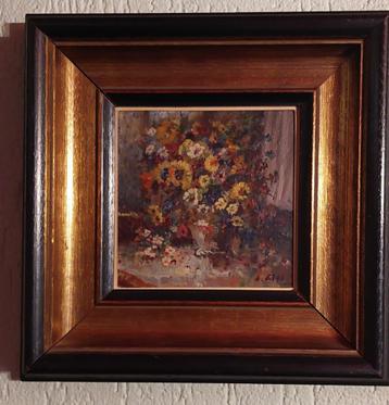 Set van 3 bloemenschilderijen – Ronald Ergo – olieverf op do, Enlèvement
