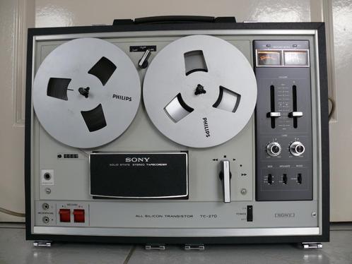 Keurig nette Sony TC270 Stereo met 2 luidsprekers, 3 speed, Audio, Tv en Foto, Bandrecorder, Bandrecorder, Met stofkap, Met banden