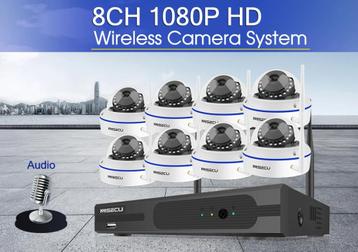 MISECU 8CH 1080P HD Wireless NVR System With 2.0MP Indoor Va beschikbaar voor biedingen