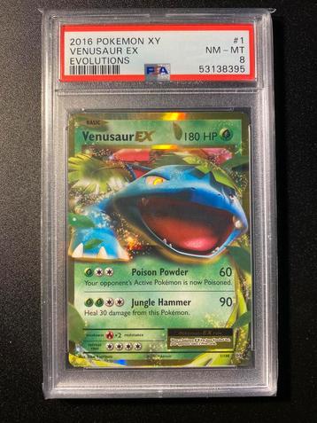 Venusaur ex psa8 disponible aux enchères