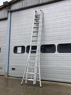 Solide D 3x14 alu ladder 9,00m (professioneel), Ladder, Gebruikt, Ophalen of Verzenden, Opvouwbaar of Inschuifbaar