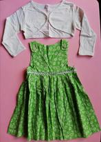 Groen jurkje en witte bolero maat 92, Kinderen en Baby's, Ophalen of Verzenden, Zo goed als nieuw, Meisje, Jurk of Rok