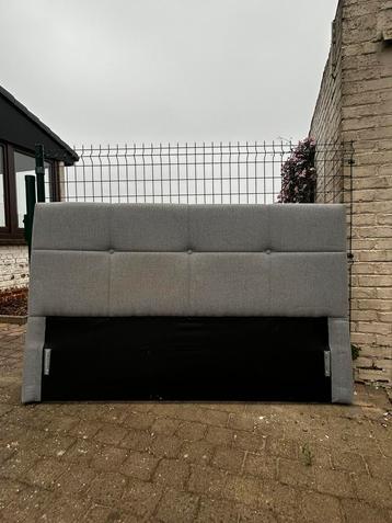 Bedhoofdeinde / hoofdbord stof grijs beschikbaar voor biedingen