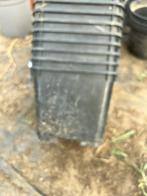 9 stuks vierkante kweekpotten harde plastiek 20 x 26 cm, Ophalen, Kunststof, Gebruikt, Vierkant