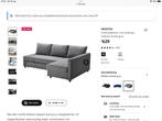 Slaapbank hoeksalon, Ophalen, Zo goed als nieuw, Grijs