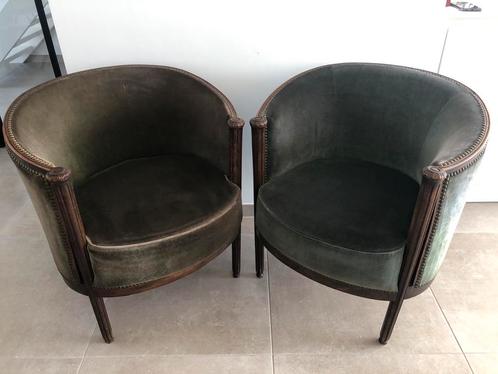 Duo vintage club chair, Antiek en Kunst, Antiek | Meubels | Stoelen en Sofa's, Ophalen