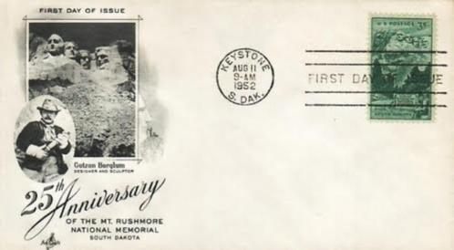 USA - FDC 1952 - Mt Rushmore Memorial - Scott A458, Timbres & Monnaies, Timbres | Amérique, Affranchi, Amérique du Nord, Envoi