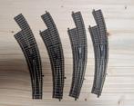 4 x Fleischmann 6174W gebogen wissel links, Hobby en Vrije tijd, Modeltreinen | H0, Ophalen of Verzenden, Zo goed als nieuw, Rails