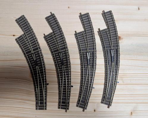 4 x Fleischmann 6174W gebogen wissel links, Hobby en Vrije tijd, Modeltreinen | H0, Zo goed als nieuw, Rails, Fleischmann, Ophalen of Verzenden
