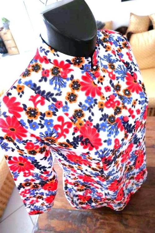 fris eigenzinnig dik fleurig bezielde blouse, Kleding | Dames, Blouses en Tunieken, Gedragen, Maat 42/44 (L), Overige kleuren