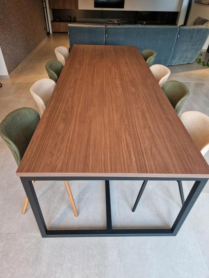 hout / industrieel, Huis en Inrichting, Tafels | Eettafels, Zo goed als nieuw, Ophalen