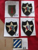 Originele Amerikaanse patches uit  WWII Wereldoorlog, deel 1, Verzamelen, Ophalen of Verzenden, Landmacht, Embleem of Badge
