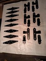 Zwarte ijzeren scharnieren NIEUW, Doe-het-zelf en Bouw, Hang- en Sluitwerk, Ophalen of Verzenden, Nieuw, IJzer, Scharnier