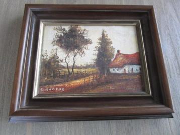 Schilderijtje olieverf op doek 34 x 28cm door Dirk Roedas beschikbaar voor biedingen