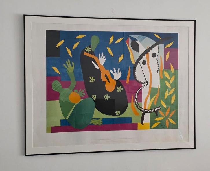 "La tristesse du roi" Henri Matisse 92cmx122cm, Antiek en Kunst, Kunst | Litho's en Zeefdrukken, Ophalen