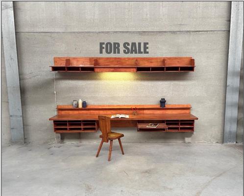 Mid century design floating desk/bureau jaren 50/60, Huis en Inrichting, Bureaus, Ophalen of Verzenden