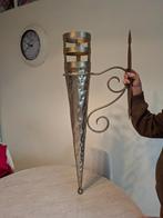 Torche flambeau en métal martelé., Ophalen, Zo goed als nieuw, Metaal