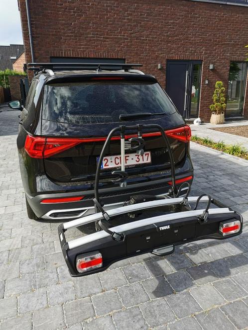 TE HUUR : Thule fietsendrager en dakkoffer, Auto diversen, Fietsendragers, Zo goed als nieuw, Trekhaakdrager, 3 fietsen of meer