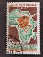 Mali 1964 - insectes - criquets - carte, Timbres & Monnaies, Timbres | Afrique, Affranchi, Enlèvement ou Envoi, Autres pays