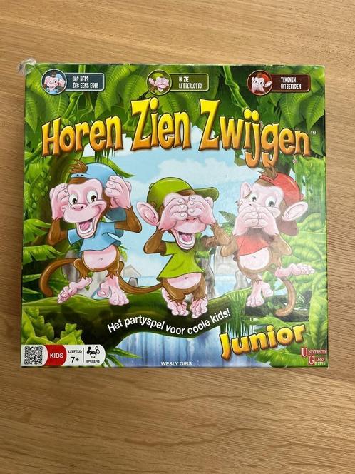 Horen Zien Zwijgen Junior, Hobby en Vrije tijd, Gezelschapsspellen | Bordspellen, Zo goed als nieuw, Drie of vier spelers, Ophalen of Verzenden