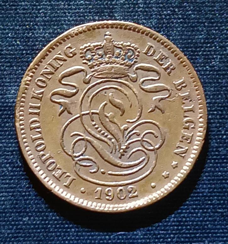 2 cent 1902 VL (onvolledige E) - Leopold II, Postzegels en Munten, Munten | België, Losse munt, Verzenden