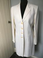 Blazer long en lin blanc cassé Scapa - 40/42, Vêtements | Femmes, Vestes & Costumes, Comme neuf, Beige, Taille 38/40 (M), Enlèvement ou Envoi