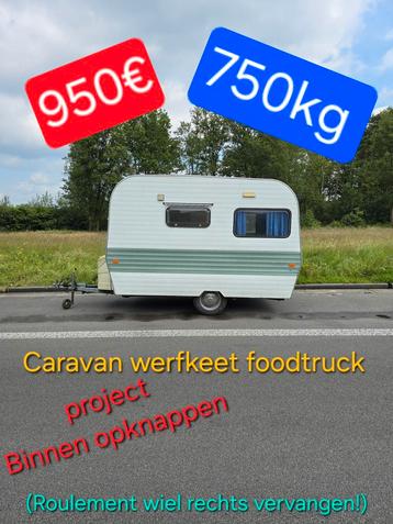 Caravane de 750 kg, remorque de food truck, châssis de wagon